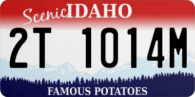 ID license plate 2T1014M