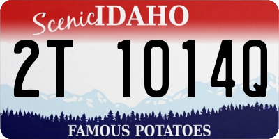 ID license plate 2T1014Q