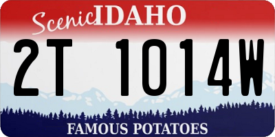ID license plate 2T1014W