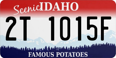 ID license plate 2T1015F
