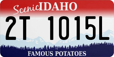 ID license plate 2T1015L