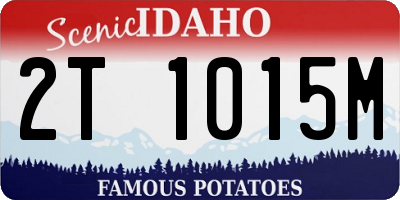 ID license plate 2T1015M