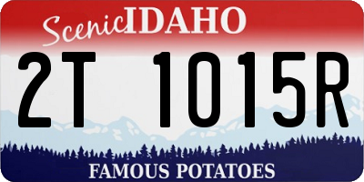 ID license plate 2T1015R