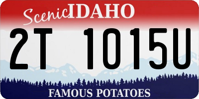 ID license plate 2T1015U