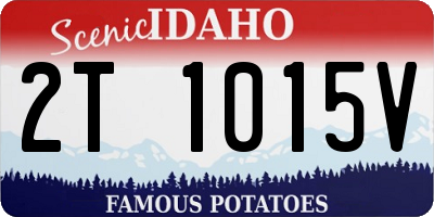 ID license plate 2T1015V