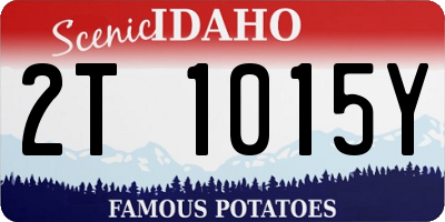 ID license plate 2T1015Y
