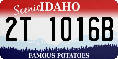 ID license plate 2T1016B
