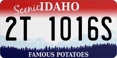 ID license plate 2T1016S