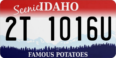 ID license plate 2T1016U