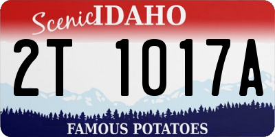 ID license plate 2T1017A