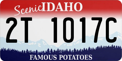 ID license plate 2T1017C