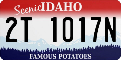 ID license plate 2T1017N
