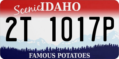 ID license plate 2T1017P