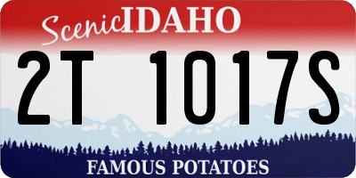 ID license plate 2T1017S