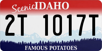 ID license plate 2T1017T