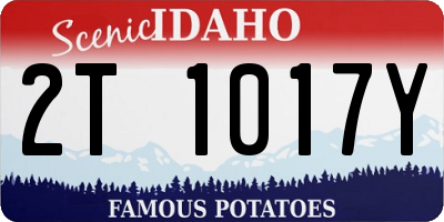 ID license plate 2T1017Y