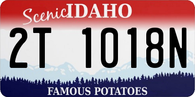 ID license plate 2T1018N