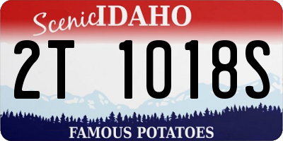 ID license plate 2T1018S
