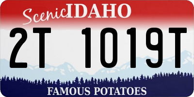 ID license plate 2T1019T
