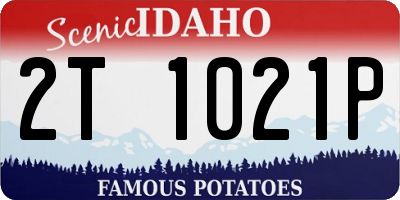 ID license plate 2T1021P