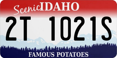 ID license plate 2T1021S
