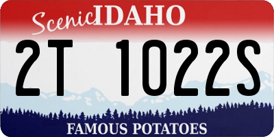 ID license plate 2T1022S