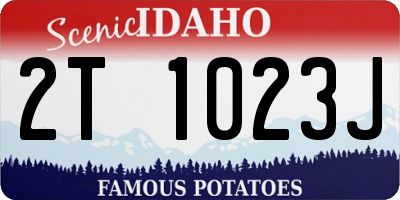 ID license plate 2T1023J