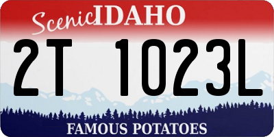 ID license plate 2T1023L