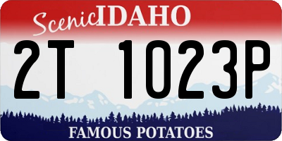 ID license plate 2T1023P
