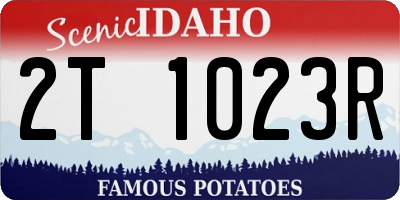 ID license plate 2T1023R