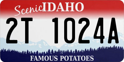 ID license plate 2T1024A