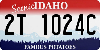 ID license plate 2T1024C