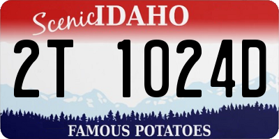 ID license plate 2T1024D