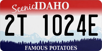 ID license plate 2T1024E