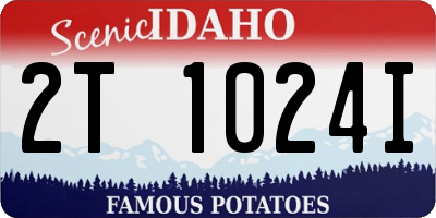 ID license plate 2T1024I