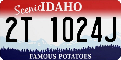 ID license plate 2T1024J