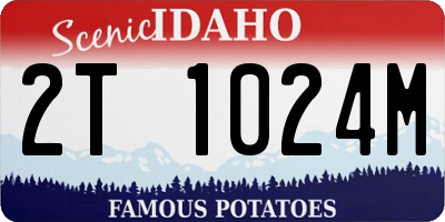 ID license plate 2T1024M