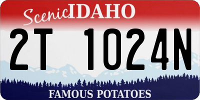 ID license plate 2T1024N