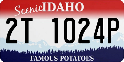 ID license plate 2T1024P