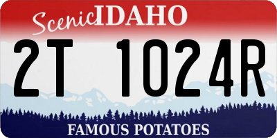 ID license plate 2T1024R