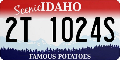 ID license plate 2T1024S