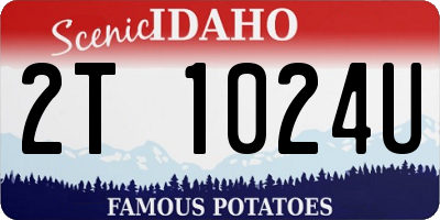 ID license plate 2T1024U