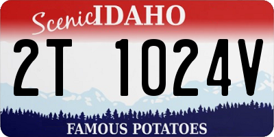 ID license plate 2T1024V