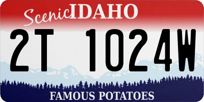 ID license plate 2T1024W