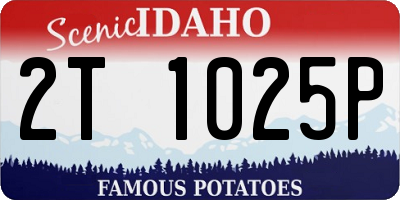 ID license plate 2T1025P
