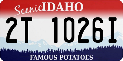 ID license plate 2T1026I