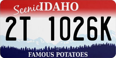 ID license plate 2T1026K