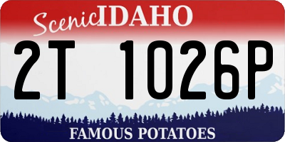 ID license plate 2T1026P