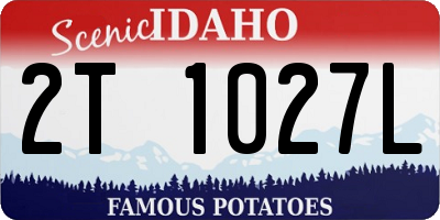 ID license plate 2T1027L