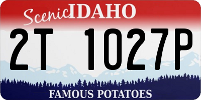 ID license plate 2T1027P